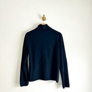 Just Cashmere By Forte Cashmere Knit Turtleneck Pullover Sweater Black L